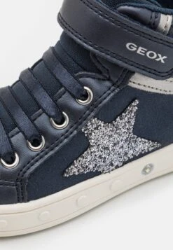 Geox Skylin Girl Light Up - Baskets Montantes - Navy/Dark Silver -Geox 03f546ba055d488eafc664bd5be0c086