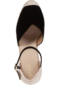 Geox D Gelsa - Sandales Compensées - Black -Geox 0534615a3e8e4324862cd811d902fb74