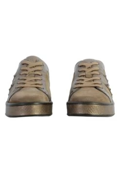 Geox Basket Cuir Leelu - Baskets Basses - Beige -Geox 08459aad43f940d8887145933804f5eb