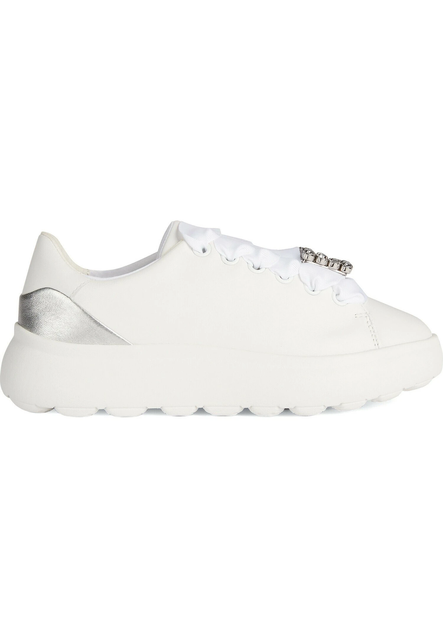 Geox D Spherica - Baskets Basses - White Silver 1 Geox D Spherica - Baskets Basses - White Silver