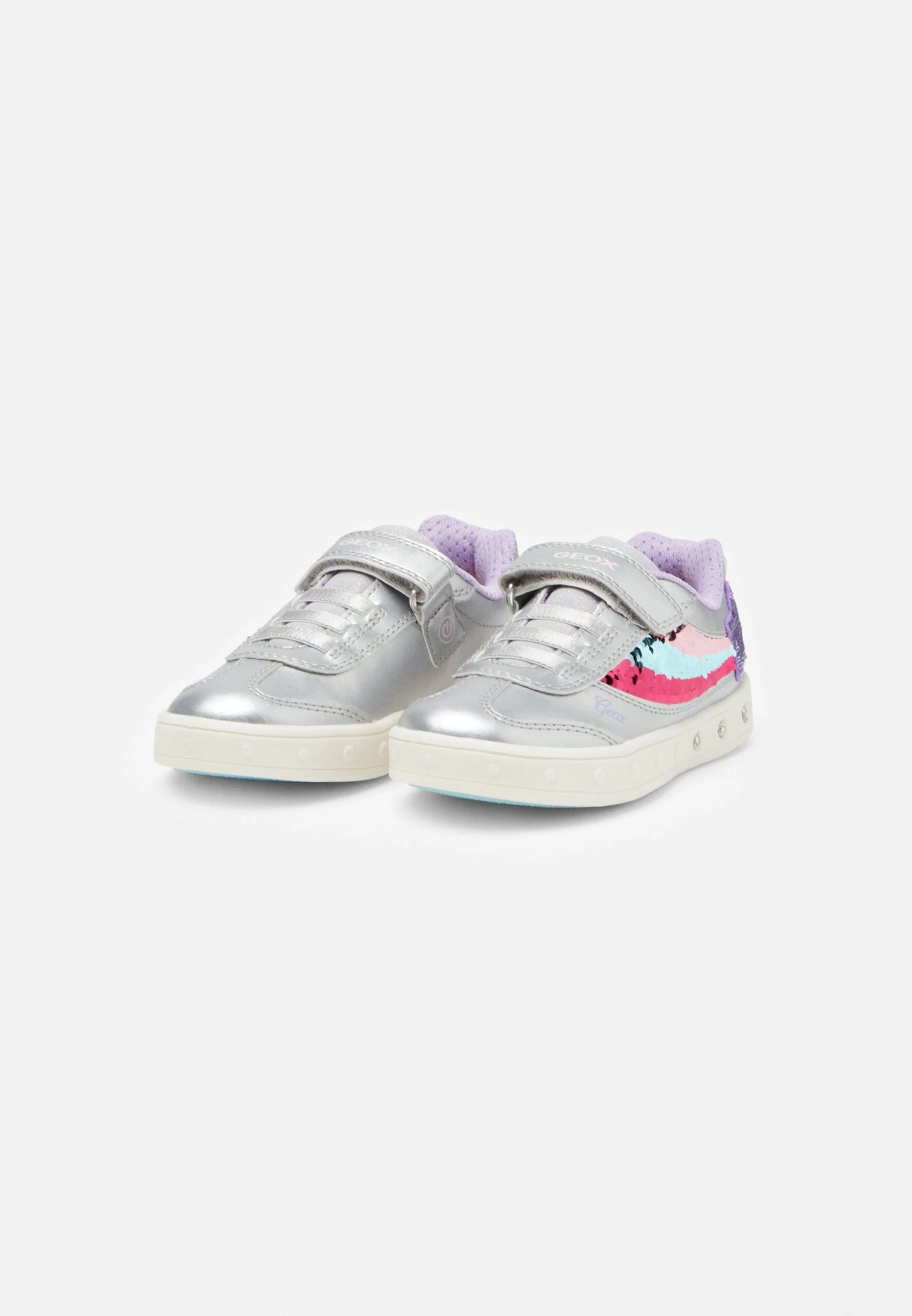 Geox Skylin Girl Lights - Baskets Basses - Silver/Multicolor 2 Geox Skylin Girl Lights - Baskets Basses - Silver/Multicolor – Image 2