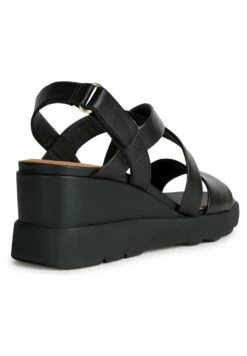 Geox D Spherica Ec6 - Sandales Compensées - Black -Geox 5b935930ba8a4c5981b37150c95bd009