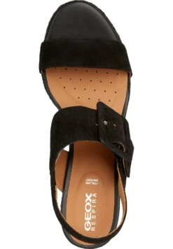 Geox D Ponza - Sandales Compensées - Black -Geox 8fd723f214fe428bb3ff073b0757b576