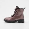 Geox Casey Girl - Bottines À Lacets - Rose Smoke/Black