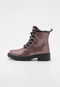 Geox Casey Girl - Bottines À Lacets - Rose Smoke/Black