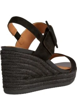 Geox D Ponza - Sandales Compensées - Black -Geox d4dd3bd3708e45efb7ea64eeb01ae13e