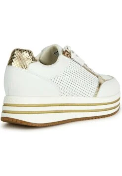 Geox D Kency - Baskets Basses - White Light Gold -Geox dc13f544cd5a46448fe9afed86dd5062