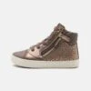 Geox Gisli Girl Warm - Baskets Montantes - Smoke Grey/Gold
