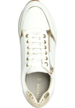 Geox D Kency - Baskets Basses - White Light Gold -Geox f47d21d4ff6e456fa2c449358bb6c20b