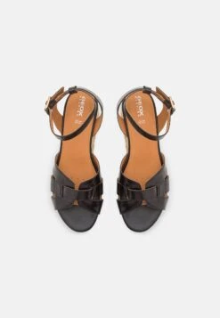 Geox Ischia Corda - Sandales Compensées - Black -Geox f58d48e089fc4d448c39d17bda3d9e6b