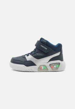 Geox Illuminus Light Up Unisex - Baskets Montantes - Navy/Silver